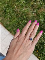 Vicenza - Piazzetta Palladio 2 - Anello Soprana Donna ZAFFIRO in Oro bianco Zaffiro blu 0.49 Ct AOVP6X4 ZF - AOVP6X4 ZF